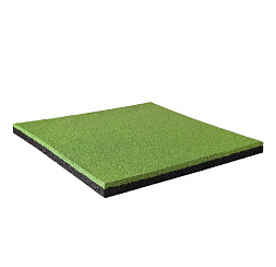 резиновая плитка 500х500х16 мм, двухслойная, зелёная